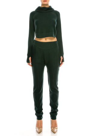 Knitted Low-slung Joggers-style Trousers